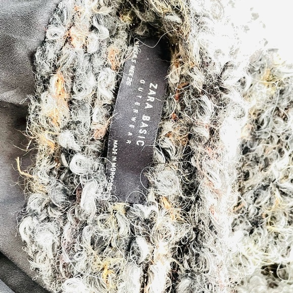 Zara Textured Bouclé Wool Blend Coat Small Cozy Oversized Fall Winter Jacket - Picture 5 of 5